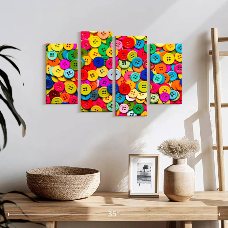 Buttons Collection, 14" H x 24" W