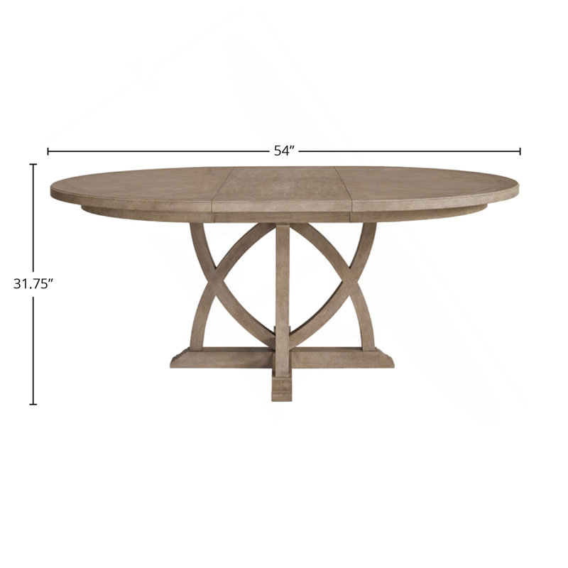 Table de salle à manger ronde extensible avec 4 chaises en échelle, un porte-verre et une vitrine