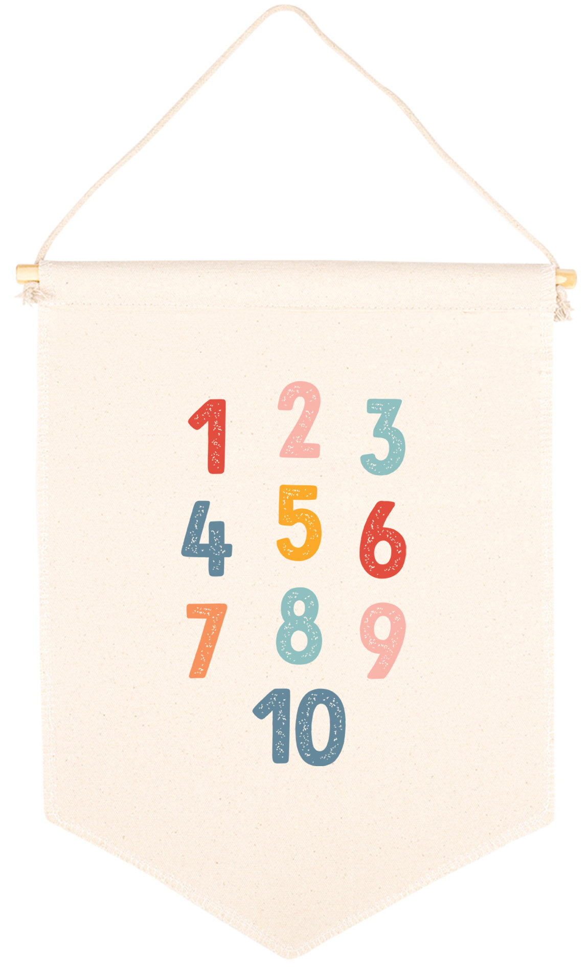 Zoomie Kids Hanging Wall Canvas Banner, Numbers Canvas Tapestry Wall ...