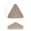 Bol décoratif triangulaire pour décoration intérieure moderne - bol décoratif fonctionnel pour commode de chambre à coucher, style tablette ou décoration de salon - beige et brun clair