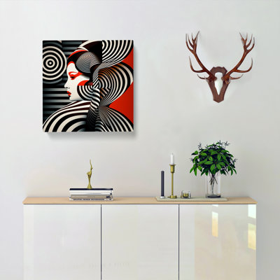 Geisha Op Art - No Frame Print