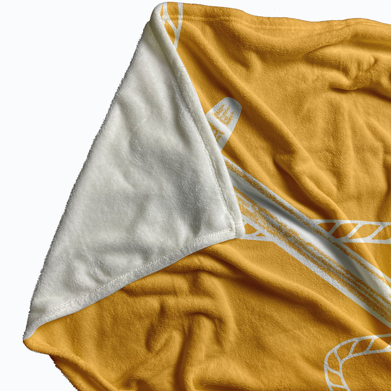 Exton Plain Weave / Muslin Throw Blanket, Yellow