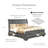 Goldene Solid Wood Sleigh Storage Bed-29850053-29850120