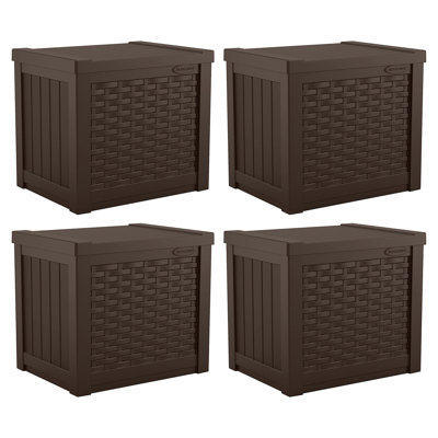 Suncast 22 Gallons Gallon Water Resistant Resin Deck Box in Brown by Suncast