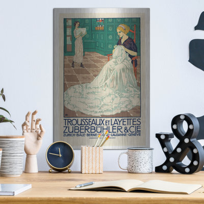 «Zuberbuchler & Cie» par Vintage Posters, art mural en métal