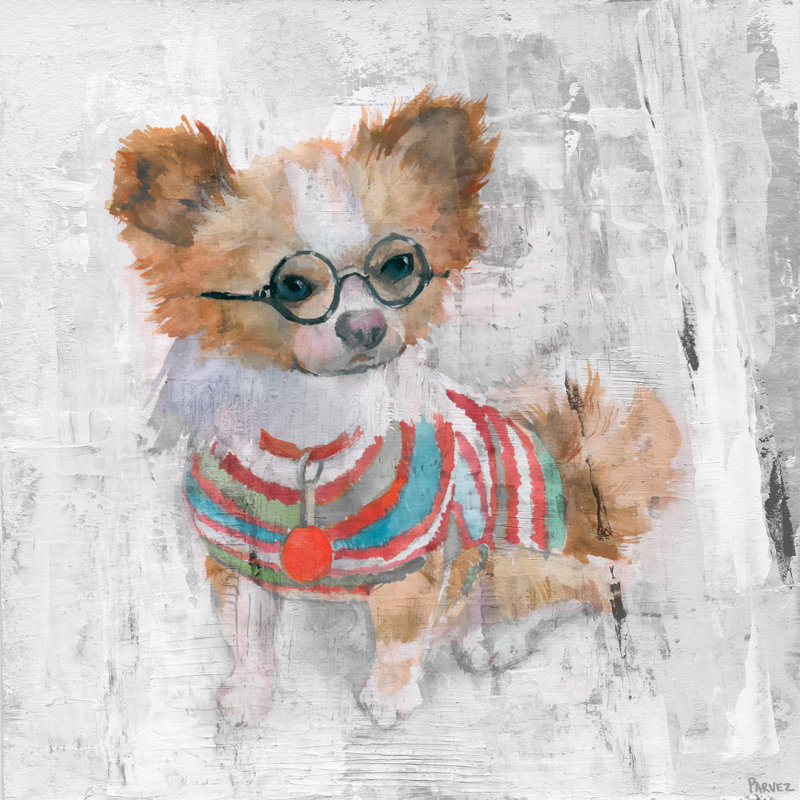Charming Chihuahua by Parvez Taj - Wrapped Canvas Painting, 122cm H x 122cm W