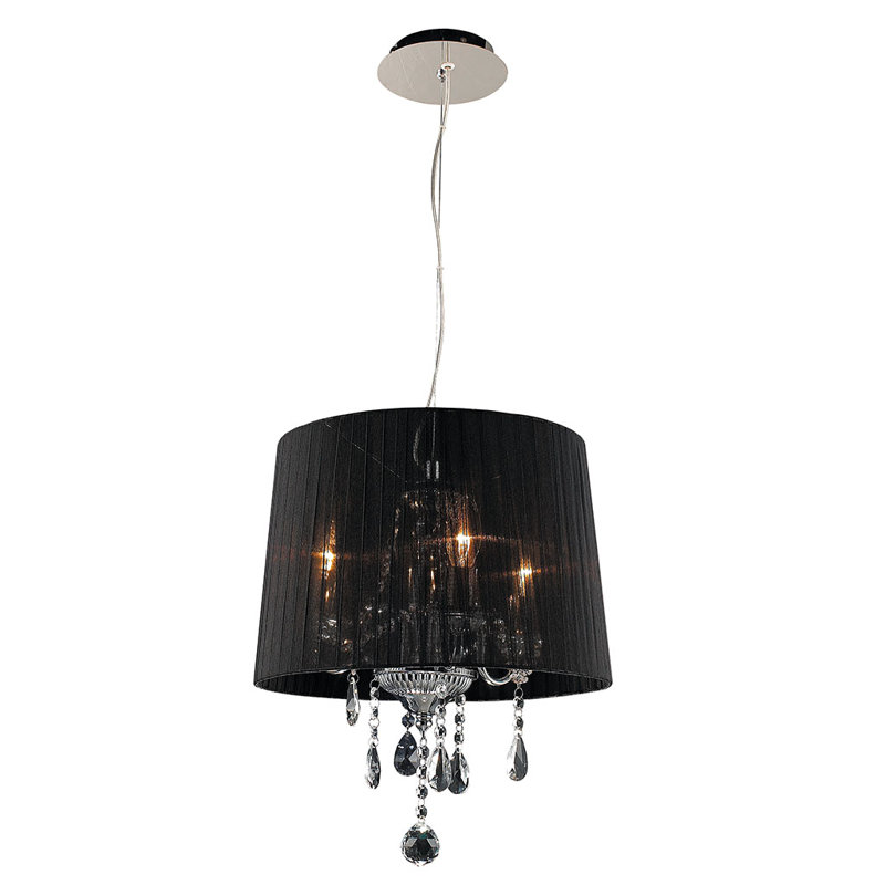 Tracy 3 - Light Drum Chandelier, Black