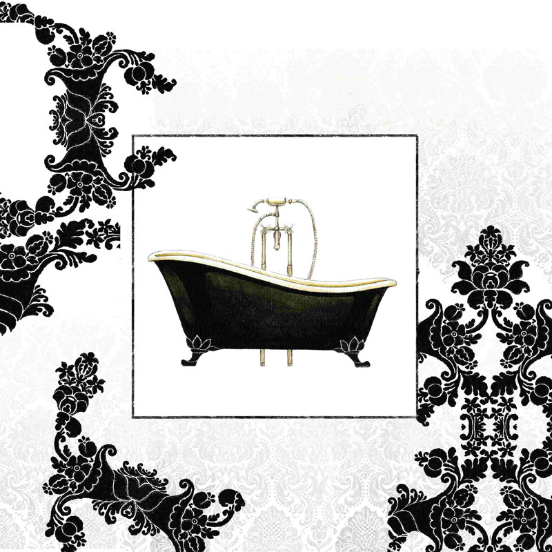 Baignoire traditionnelle noire, H 12 po x l 12 po