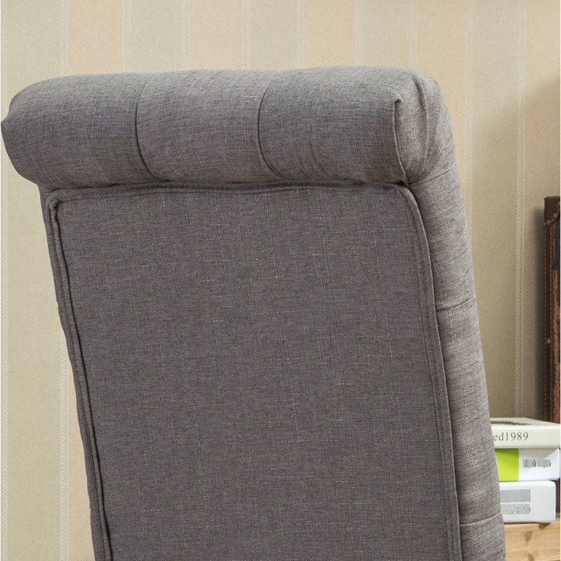 Chaise de salle à manger en bois massif gris (2) - Élégant revêtement, pieds, attrait moderne de 2 chaises avec et avec revêtement capitonné