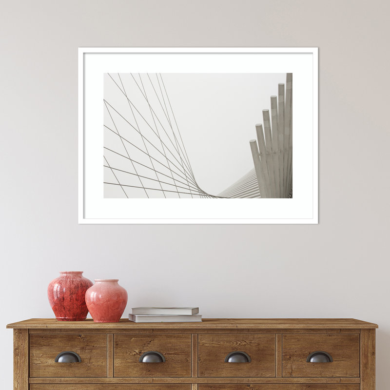 Parabole - reproduction de photo sur papier encadrée, H 29 po x l 40 po, Cadre blanc