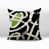 Chartreuse / noir / blanc cassé abstrait