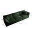 Canapé 3 places de style Mid-Century moderne avec 2 accoudoirs et 3 coussins décoratifs, canapé pour salon en chenille verte-1810203382-1810203379