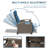 Outdoor Recliner Chair With Built-In Side Table - Adjustable, Blue Adjustable Thick Cushion, Navy Blue, Seat