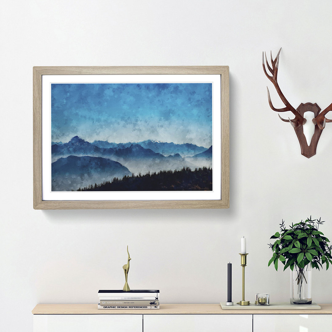 Fog Between the Mountains - Framed Print