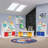 RiverRidge Kids Playroom Bookrack with 3 Toy Organizer Cubbies and 4 Book Shelves