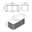 Meuble-lavabo simple 40 po avec plateau en marbre Vireo-1332345977-1332345983