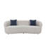 Canapé courbé beige 3 places Mid-Century-532704340