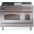 ILVE Nostalgie II Series 48 inch Dual Fuel Range with 5 Sealed Burners, Griddle, Frenchtop (Glass Door)-98196564-98196582