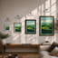 Layered Mountain Vista Modern - Framed Print-1364695871-1364695870
