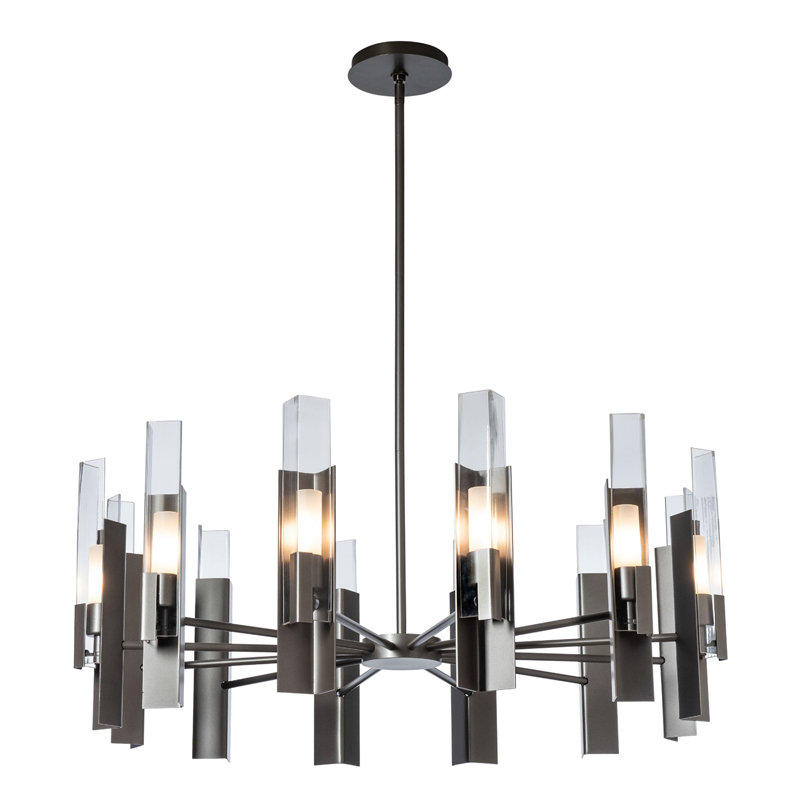 Summit Pendant - 12-Light - Oil Rubbed Bronze - Frosted Glass, Dark Smoke, Clear Glass