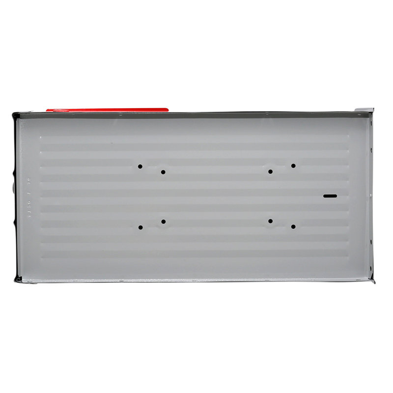 Gray Extra-Large Galvanized Steel Post-Mount Mailbox