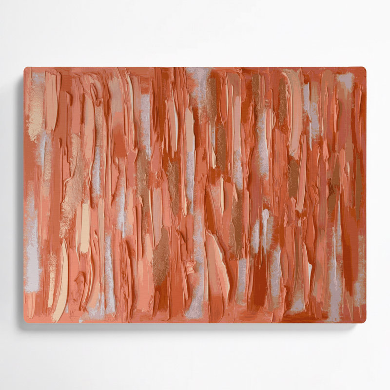 «Lyrical Abstraction 77», art mural en métal brun, 11" H x 14" W