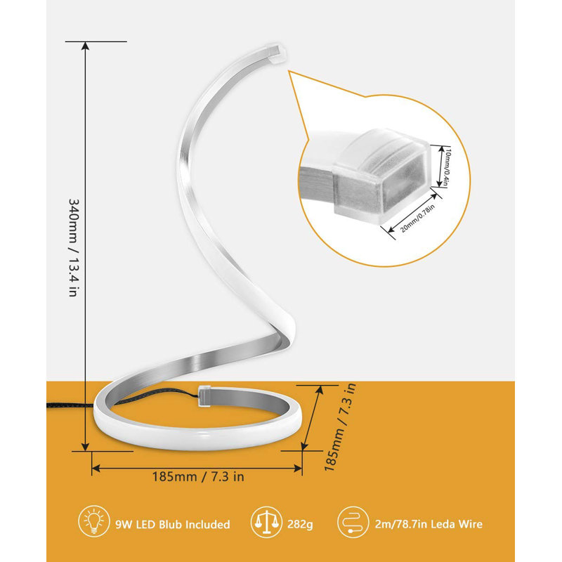Algin Metal Desk Lamp, Sliver