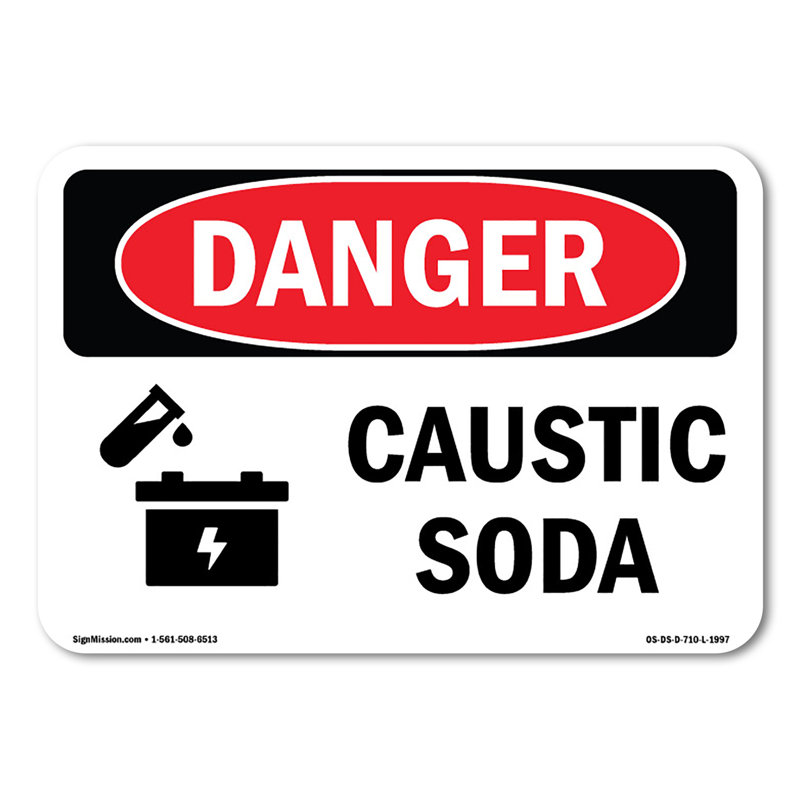 Caustic Soda Decal 14" X 10"