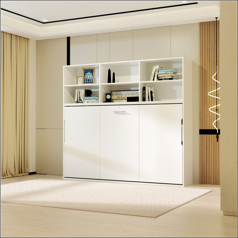 Lit escamotable moderne avec rangement et capacité de poids impressionnante