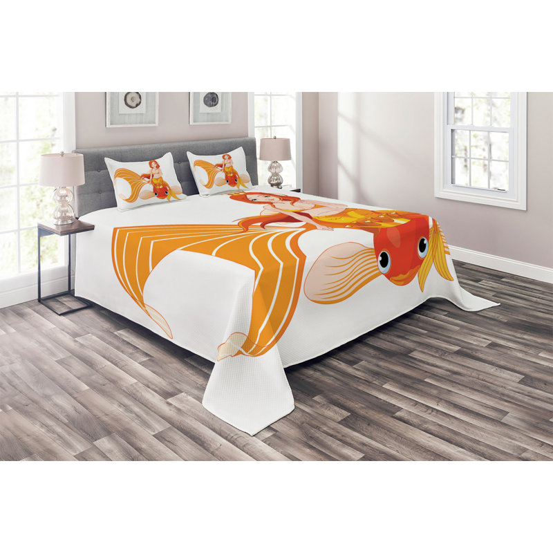 Polyester Coverlet, King Bedspread + 2 Shams