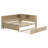 Wood Daybed With Storage Shelves And Trundle