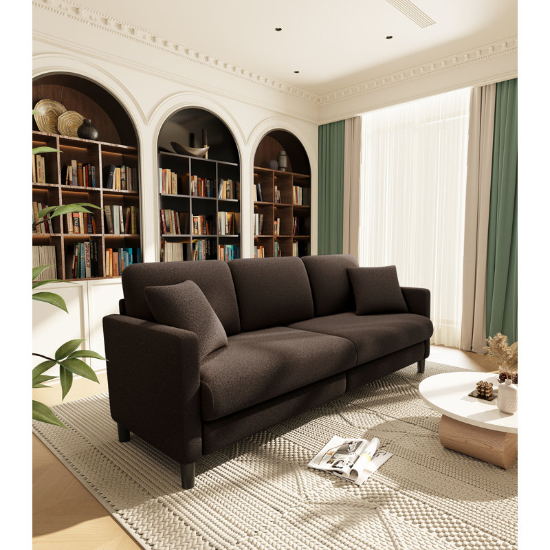 Ruzan 3 Seater Teddy Bean Bag Sofa, Brown, white and pink