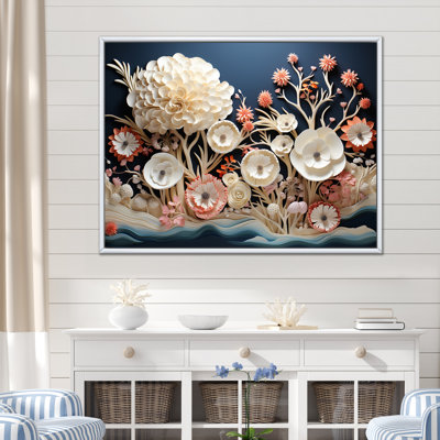 Fleurs de corail sur toile