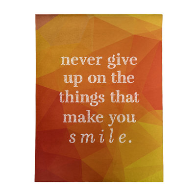 Tapis en chenille synthétique Quotes Faux Gemstone Joy & Perseverance