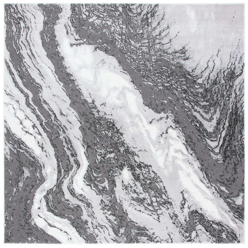 Manfred Performance Abstract Rug, Square 6'7"