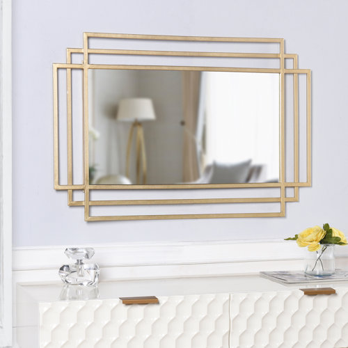 Willa Arlo Interiors Asuncion Metal Rectangle Wall Mirror & Reviews ...