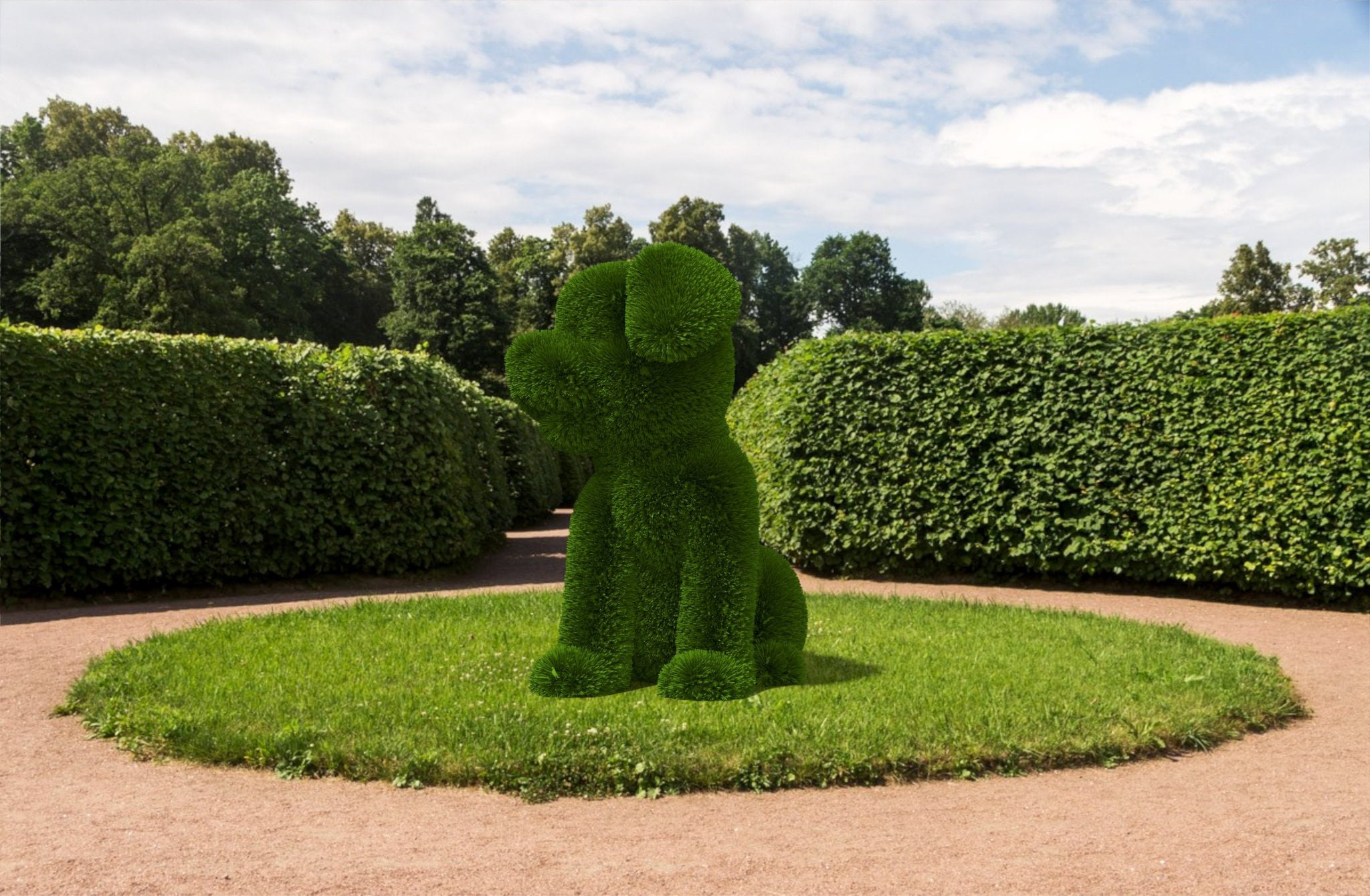 Decor Factory Studio Outdoor Animal Cartoon Dog Topiary Green Figures ...