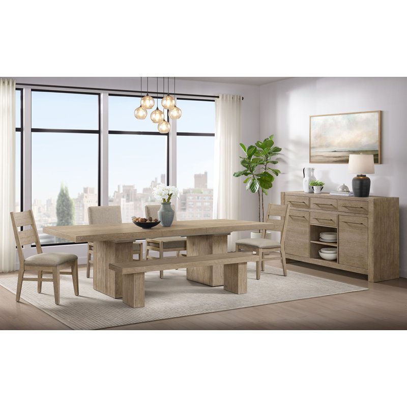 Gilbane Solid Spruce Bench, Weathered Sand