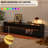Modern TV Stand With Ample Storage,4 Drawer Design With Tempered Glass ,Built-In Charging Ports And Ambient LED Lighting-766027205