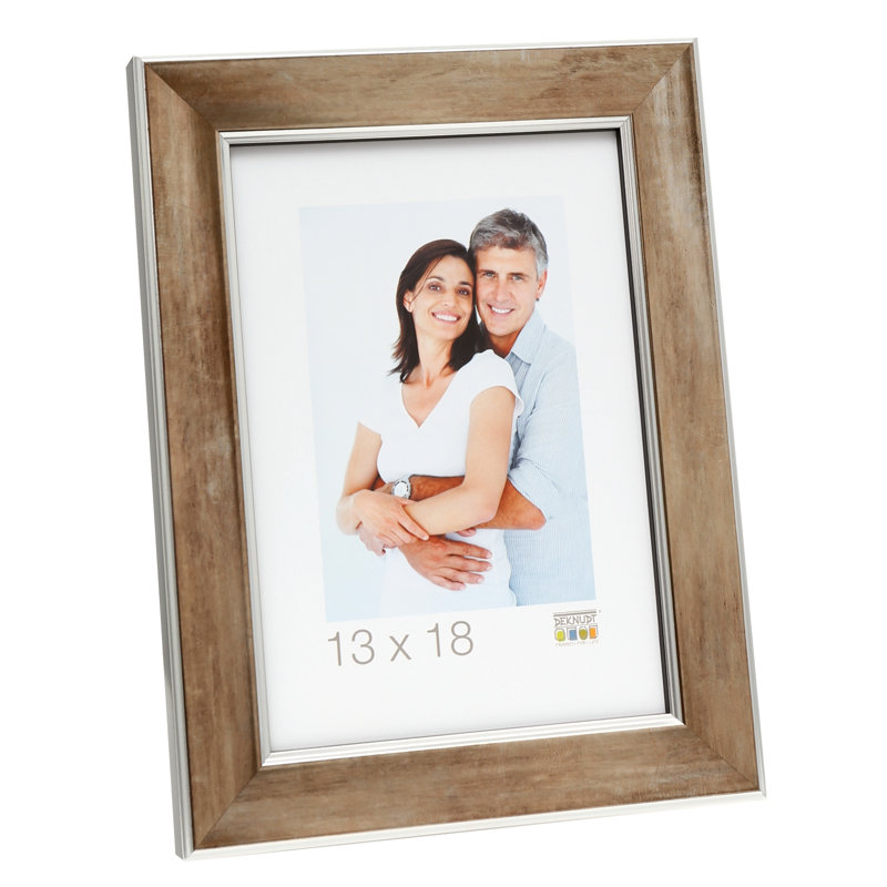 Clinchport Wood Bevelled Picture Frame, 54cm H x 44cm W x 1.5cm D, Bronze