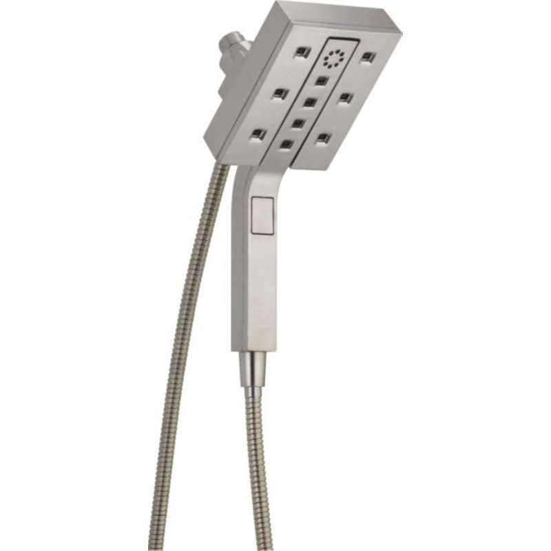 Pomme de douche double 1,75 GPM avec technologie H2Okinetic, Acier inoxydable Lumicoat