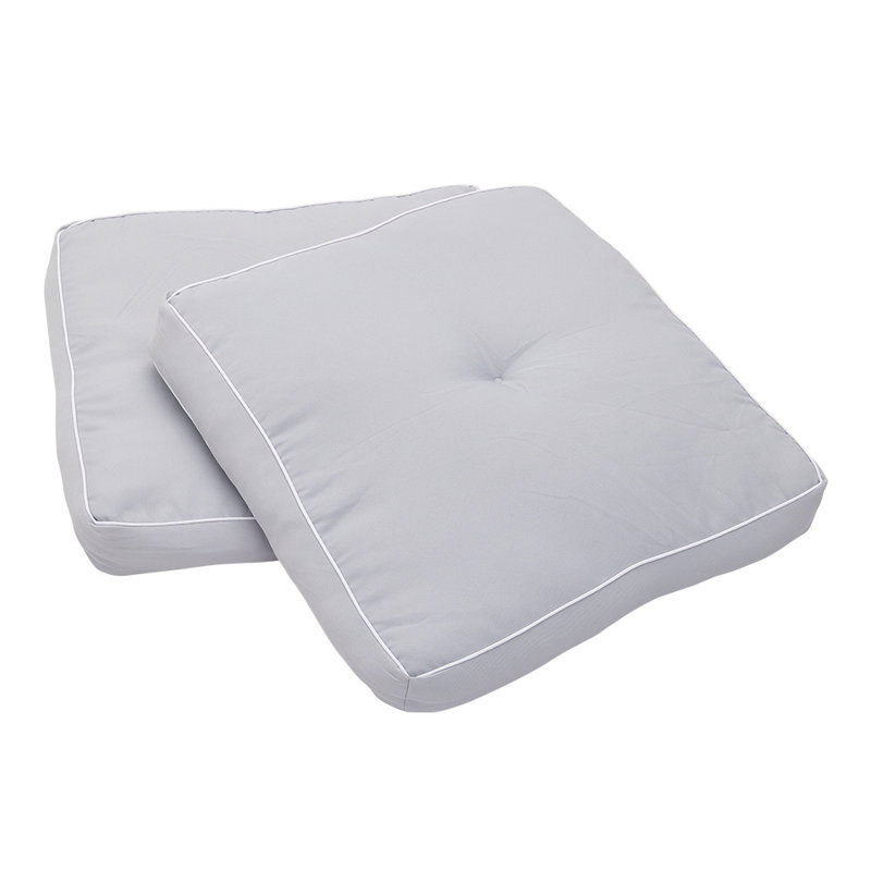 Light gray reclining chair swing cushion, set of 2