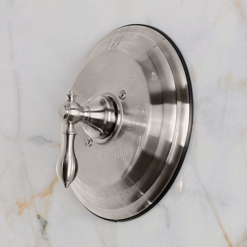 Kingston Brass American Classic Single-Handle Pressure Balanced Shower Valve Trim Kit - Valve Included, Brushed Nickel