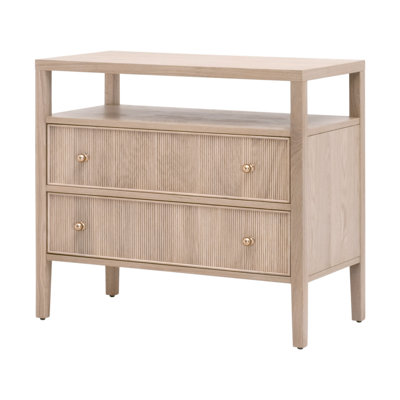 Taube Highland Open Shelf, 2-Drawer Nightstand
