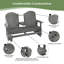 Fauteuil oscillant 3 places, dossier confortable et siège ergonomique, console rabattable avec porte-gobelet-515891565