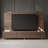 Rolling TV Stand For Tvs Up To 78'' Movable Wooden TV Cabinet With 3 Storage Drawer And Open Shelves