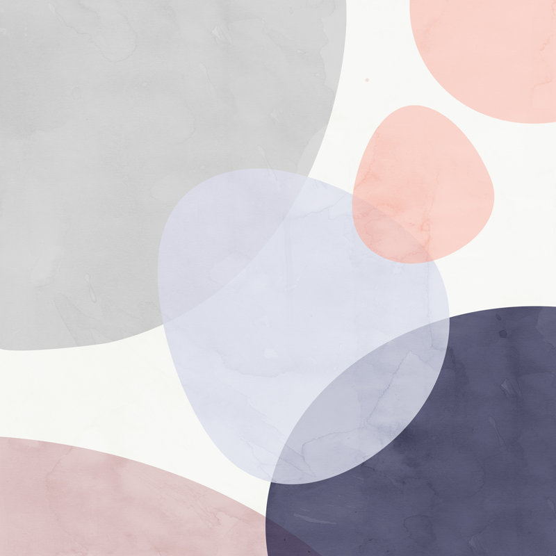 «Pastel Shapes» par Emanuela Carratoni - reproduction d'art sur toile tendue, L 20 po x H 20 po