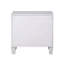 Table de chevet 2 tiroirs 2 tons gris rustique et blanc vieilli