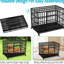 Cage pour chien de 48 pouces avec roulettes, entrée à seuil bas pour les chiens, métal indestructible à finition rouille sur double porte