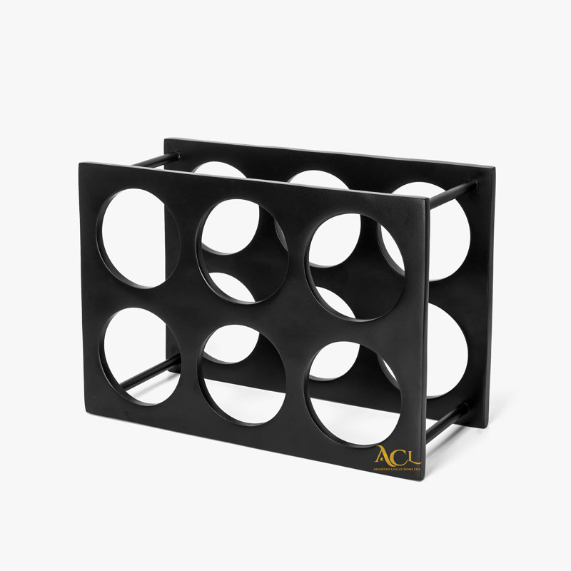 Kroh 6 Bottle Tabletop Wine Bottle Rack, Black